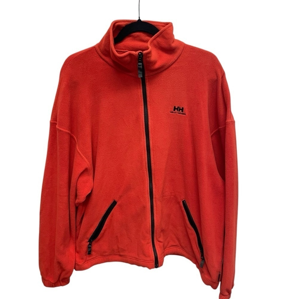 Helly Hansen men’s fleece jacket full zip orange medium